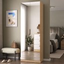 Ver imagem 1 de Sapateira Vertical Moderna 187cm 2 Portas C/ Espelho 100% Mdf Cor:olmo