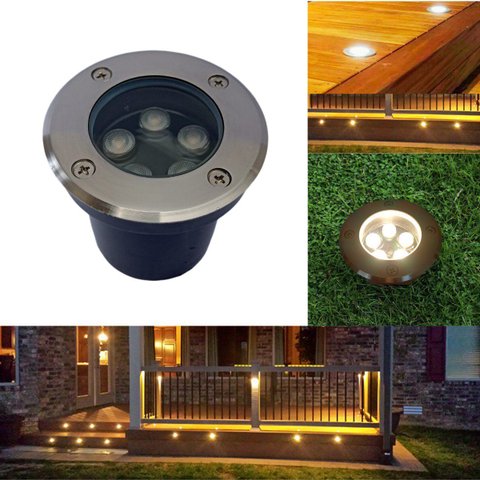 Balizador Led Smd 5w Bivolt Blindado Vedado de Embutir em Piso Chão Gramado Escada Jardim (iluminaçã