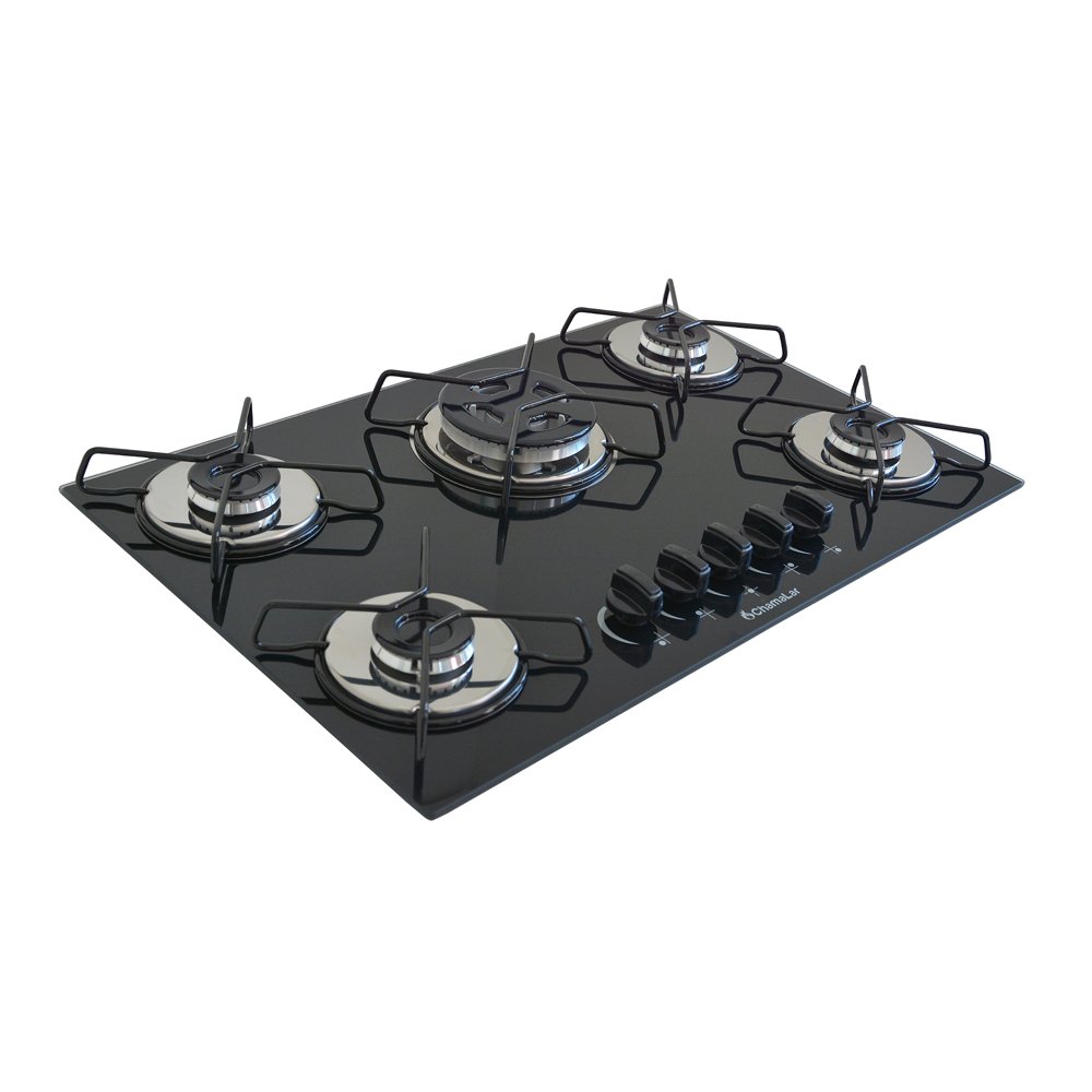 Fogão Cooktop Gás 5 Bocas Chama Tripla 127v/220 Preto - 2