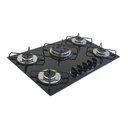 Ver imagem 2 de Fogão Cooktop Gás 5 Bocas Chama Tripla 127v/220 Preto