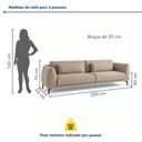 Ver imagem 4 de Sofá Living 4 Lugares com Almofadas 250cm Siena