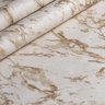 Papel De Parede Vinílico Lavável Relevo Audacity Mármore Bege e Dourado - 1