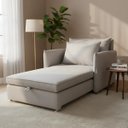 Ver imagem 2 de Poltrona-Cama Monica Retratil Macia Quarto Visita Sala Suede:Cinza/Suede