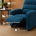 Ver mais imagens de Poltrona do Papai Reclinável Kwid Veludo Azul Matrix