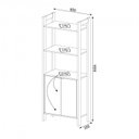 Ver imagem 4 de Estante de Canto 2 Portas 136cmx166cm AZ