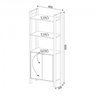 Estante de Canto 2 Portas 136cmx166cm AZ - 4