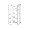 Ver imagem 6 de Estante de Canto 2 Portas 136CMX166CM Az Branco/Nogal