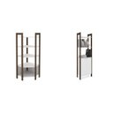 Ver imagem 2 de Estante de Canto 2 Portas 136CMX166CM Az Branco/Nogal