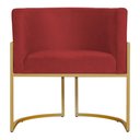 Ver imagem 6 de Kit 2 Poltronas Decorativa Sala de Estar Luana Base Gold Suede