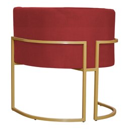 Kit 2 Poltronas Decorativa Sala de Estar Luana Base Gold Suede - 7