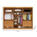 Ver imagem 3 de Guarda Roupa 6 Portas 2 Ripadas Potente 100% Mdf Peróba