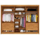 Ver imagem 4 de Guarda Roupa 6 Portas 2 Ripadas Potente 100% Mdf Peróba