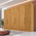 Ver imagem 2 de Guarda Roupa 6 Portas 2 Ripadas Potente 100% Mdf Peróba