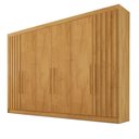 Ver imagem 1 de Guarda Roupa 6 Portas 2 Ripadas Potente 100% Mdf Peróba