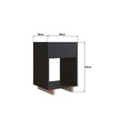 Ver imagem 3 de Mesa de Cabeceira e Lateral com 1 Gaveta Nomad Nova Móbile Grafite Montana