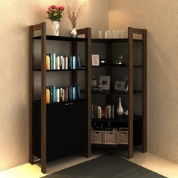 Estante de Canto 2 Portas 136cmx166cm AZ - 1