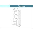 Ver imagem 2 de Estante de Canto 2 Portas 136cmx166cm AZ