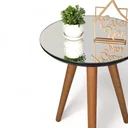 Ver imagem 6 de Mesa Lateral Tampo Espelhado 100% MDF 50x40cm Pés Palito Preto