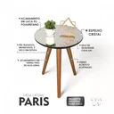 Ver imagem 3 de Mesa Lateral Tampo Espelhado 100% MDF 50x40cm Pés Palito Preto