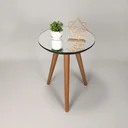 Ver imagem 5 de Mesa Lateral Tampo Espelhado 100% MDF 50x40cm Pés Palito Preto