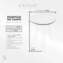 Ver imagem 4 de Mesa Lateral Tampo Espelhado 100% MDF 50x40cm Pés Palito Preto