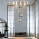 Ver imagem 5 de Lustre Pendente Para Sala Pé direito Duplo Quatro Brisa Branco