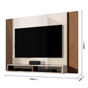 Ver imagem 5 de Painel Suspenso Tokyo para Tv de até 43 Polegadas com Dois Nichos - Vianossa: Off White/naturale