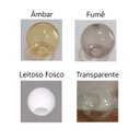 Ver imagem 2 de Kit 2 Pendente Dourado Quarto Cabeceira de Cama Bancada +Led Arevo Iluminação Jabuticaba VIDRO FUMÊ