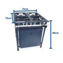 Ver imagem 5 de Fogão Industrial 4 Bocas 2QD e 2QS Baixa Pressão com Forno 90L de Piso