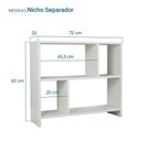 Ver imagem 5 de Rack para Tv Nicho Aparador Madeira para Sala Quarto - Branco
