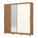 Ver imagem 2 de Guarda-roupa Vasti 02 Portas Deslizantes C/ Espelho 4 Gavetas - Henn