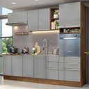 Ver imagem 1 de Armário De Cozinha Completa 260cm Rustic/cinza Lux Madesa
