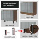 Ver imagem 3 de Armário De Cozinha Completa 260cm Rustic/cinza Lux Madesa