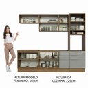 Ver imagem 7 de Armário De Cozinha Completa 260cm Rustic/cinza Lux Madesa