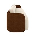 Ver imagem 6 de Sofá Living Sala de Estar Abel 220cm Bipartido Pés de Madeira Pu/veludo Marrom/bege Claro G33 - Gran