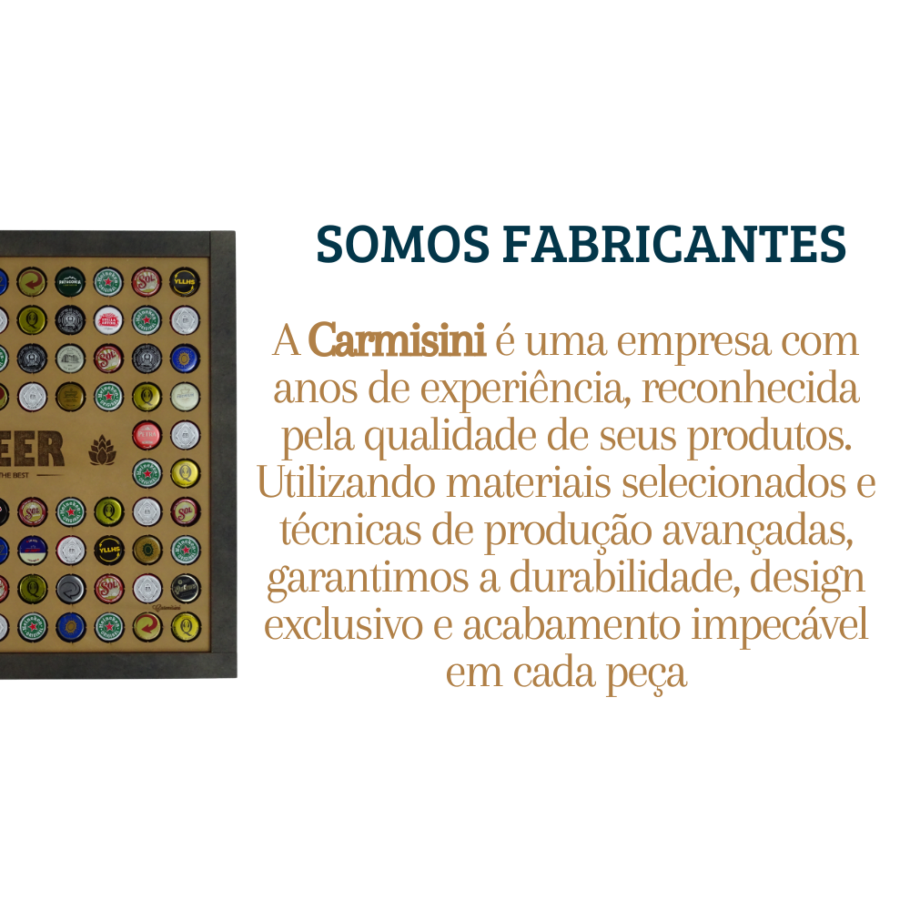 Quadro Porta Tampinha de Cerveja Decoração para Churrasco - 7