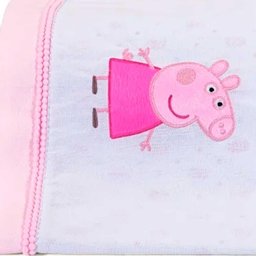 JOGO LENÇOL PARA BERÇO 3 PEÇAS PEPPA PIG INCOMFRAL REF:3200120401 1,00MX1,60M - UN - Rosa - 2