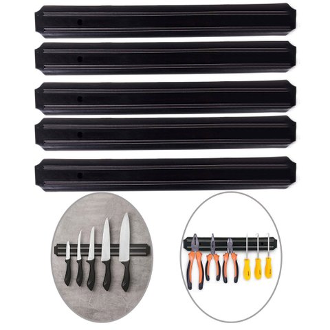 Kit 5 Barra Magnética Imã Suporte Facas Ferramentas 32cm