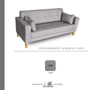 Ver imagem 5 de Sofá Gianni| Pé Trapézio & Tecido Acquablock Impermeável | 2 Lugares | Medida 180cm | Cinza