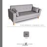 Sofá Gianni| Pé Trapézio & Tecido Acquablock Impermeável | 2 Lugares | Medida 180cm | Cinza - 5