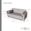 Ver imagem 4 de Sofá Gianni| Pé Trapézio & Tecido Acquablock Impermeável | 2 Lugares | Medida 180cm | Cinza
