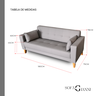 Sofá Gianni| Pé Trapézio & Tecido Acquablock Impermeável | 2 Lugares | Medida 180cm | Cinza - 6