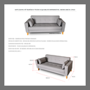Ver imagem 4 de Sofá Gianni| Pé Trapézio & Tecido Acquablock Impermeável | 2 Lugares | Medida 180cm | Cinza