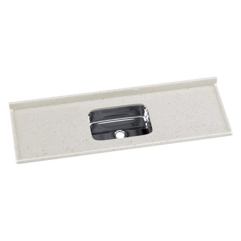 Pia de Cozinha Mármore Sintético 160x55cm com Cuba Aço Inox Multimóveis CR20475  