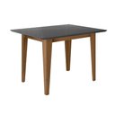 Ver imagem 1 de Mesa para Sala de Jantar 120cm Retangular Tampo Chanfrado Kate Poliman Carvalho com Grafite