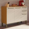 Balcão de Cozinha com Tampo 3 Portas 2 Gavetas Carmenere 100% Mdf - 7