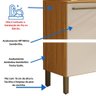 Balcão de Cozinha com Tampo 3 Portas 2 Gavetas Carmenere 100% Mdf - 5