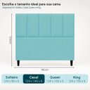 Ver imagem 4 de Cabeceira Classic Casal 140cm para Quarto Cama Decorativa Moderna Elegante Suede Azul Turquesa