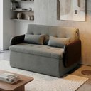 Ver imagem 1 de Sofá Cama 2 Lugares Casal 1,30 Mts Pompeia Sissy Matrix Cor:Facto Preto + Napoli Cinza