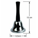 Ver imagem 2 de Sino de Mão para Papai Noel Campainha Natal de Base Metal